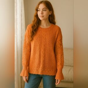 cozy knit, crochetcore, pumpkin spice, fall fashion, oversized fit, autumn layer